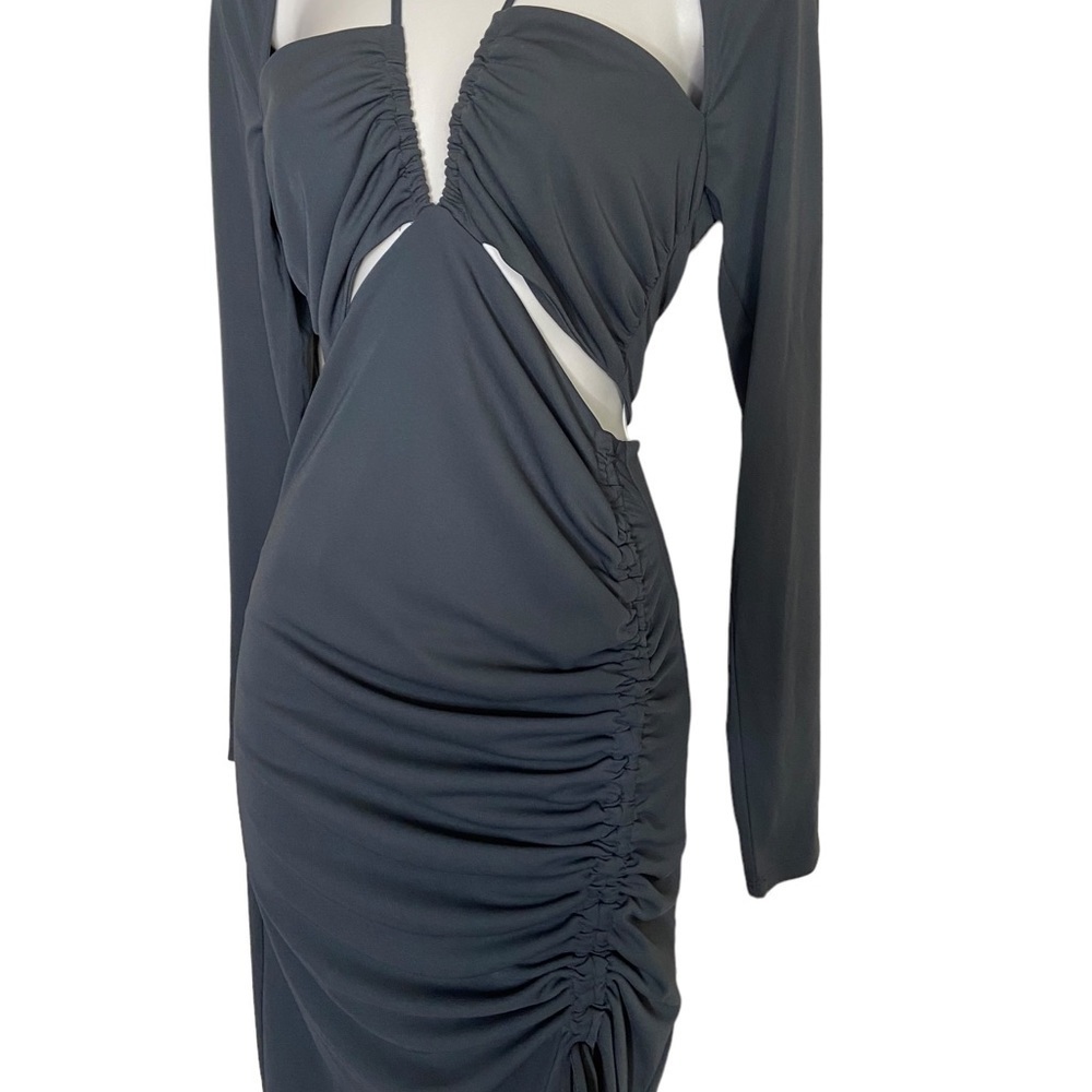 NWT Nicholas Alexa Midi Dress in Charcoal size 6 cutout contemporary - Picture 5 of 7